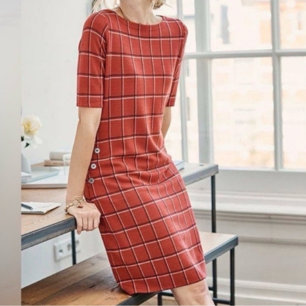 J. Jill Ponte Red Plaid Office Dress
Workwear Professional- Size SP - EUC - Picture 2 of 10